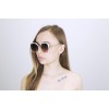 Жіночі сонцезахисні окуляри Класика 12588 бежеві з коричневою лінзою 