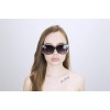 Жіночі сонцезахисні окуляри 12591 чорні з темно-бузковою лінзою 