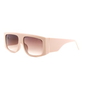 Женские сонцезащитные очки 12592 телесные с коричневой линзой 