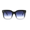 Женские сонцезащитные очки Классика 12594 чёрные с темно-синий линзой 