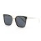 Женские сонцезащитные очки Классика 12595 белые с чёрной линзой . Photo 1