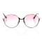 Жіночі сонцезахисні окуляри 10259 золоті з рожевою лінзою . Photo 2