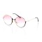 Жіночі сонцезахисні окуляри 10259 золоті з рожевою лінзою . Photo 1