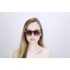 Женские сонцезащитные очки Классика 12597 коричневые с коричневой линзой 