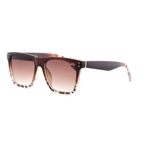 Жіночі сонцезахисні окуляри Класика 12597 коричневі з коричневою лінзою 