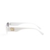 Жіночі сонцезахисні окуляри Класика 12599 білі з темно-бузковою лінзою 
