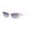 Женские сонцезащитные очки Классика 12599 белые с темно-сиреневой линзой . Photo 1