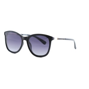Женские сонцезащитные очки Классика 12605 чёрные с темно-сиреневой линзой 