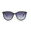 Жіночі сонцезахисні окуляри 12607 чорні з чорною лінзою 