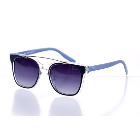 Женские сонцезащитные очки 10266 синие с фиолетовой линзой 