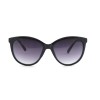Жіночі сонцезахисні окуляри 12608 чорні з чорною лінзою 