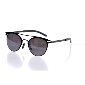 Жіночі сонцезахисні окуляри 10267 чорні з чорною лінзою 