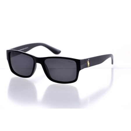 Чоловічі сонцезахисні окуляри 10474 чорні з чорною лінзою 
