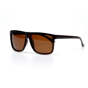 Мужские сонцезащитные очки 10761 коричневые с коричневой линзой 