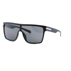 Мужские сонцезащитные очки Классика 12523 чёрные с чёрной линзой 