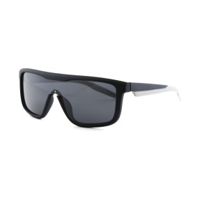 Чоловічі сонцезахисні окуляри 12525 чорні з чорною лінзою 