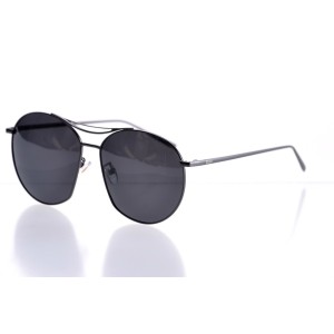 Жіночі сонцезахисні окуляри 10268 чорні з чорною лінзою 