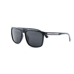 Мужские сонцезащитные очки Классика 12620 чёрные с чёрной линзой 
