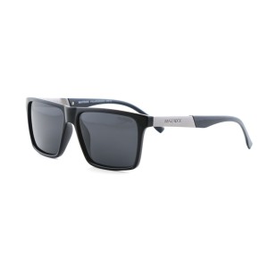 Мужские сонцезащитные очки 12626 чёрные с чёрной линзой 