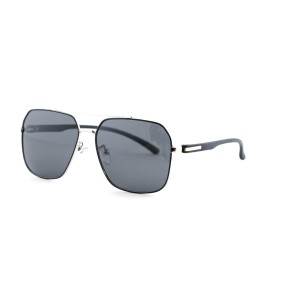 Мужские сонцезащитные очки Классика 12634 чёрные с чёрной линзой 