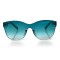 Женские сонцезащитные очки 10485 зелёные с зеленой линзой . Photo 2