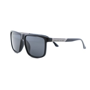 Чоловічі сонцезахисні окуляри Класика 12657 чорні з чорною лінзою 