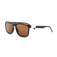 Чоловічі сонцезахисні окуляри Класика 12662 коричневі з коричневою лінзою 