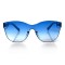 Женские сонцезащитные очки 10486 синие с синей линзой . Photo 2