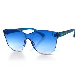 Жіночі сонцезахисні окуляри 10486 сині з синьою лінзою 