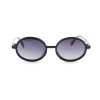 Мужские сонцезащитные очки 12700 чёрные с темно-сиреневой линзой 