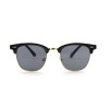 Мужские сонцезащитные очки 12711 чёрные с чёрной линзой 