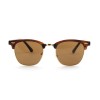 Чоловічі сонцезахисні окуляри 12712 коричневі з коричневою лінзою 