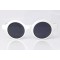 Женские сонцезащитные очки 10492 белые с черной линзой . Photo 2