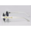 Женские сонцезащитные очки 10492 белые с черной линзой 