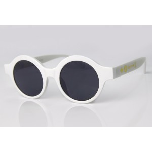 Жіночі сонцезахисні окуляри 10492 білі з чорною лінзою 