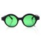 Іміджеві сонцезахисні окуляри 10493 чорні з зеленою лінзою . Photo 2
