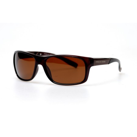 Чоловічі сонцезахисні окуляри 10874 коричневі з коричневою лінзою 