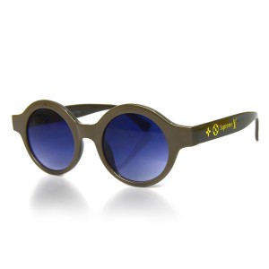 Жіночі сонцезахисні окуляри 10494 сірі з синьою лінзою 
