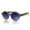 Женские сонцезащитные очки 10494 серые с синей линзой . Photo 1