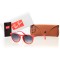 Ray Ban Round Metal (круглые) сонцезащитные очки 8483 красные ссерой линзой . Photo 1