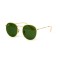 Ray Ban Metal (круглі) сонцезахисні окуляри 12451 золоті з зеленоюлінзою . Photo 2