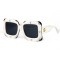 Gucci сонцезахисні окуляри 12411 білі з чорною лінзою . Photo 1