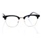 Имиджевые сонцезащитные очки 10377 чёрные с прозрачной линзой . Photo 2