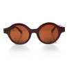 Женские сонцезащитные очки 10496 коричневые с коричневой линзой 