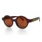 Женские сонцезащитные очки 10496 коричневые с коричневой линзой . Photo 1