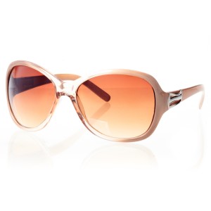 Жіночі сонцезахисні окуляри Класика 4437 бежеві з коричневою лінзою 