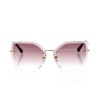 Жіночі сонцезахисні окуляри Класика 10114 золоті з коричневою лінзою 