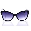 Женские сонцезащитные очки Классика 10277 чёрные с синий линзой 
