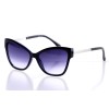 Жіночі сонцезахисні окуляри Класика 10277 чорні з синьою лінзою 
