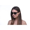 Женские сонцезащитные очки Классика 10312 чёрные с чёрной линзой 